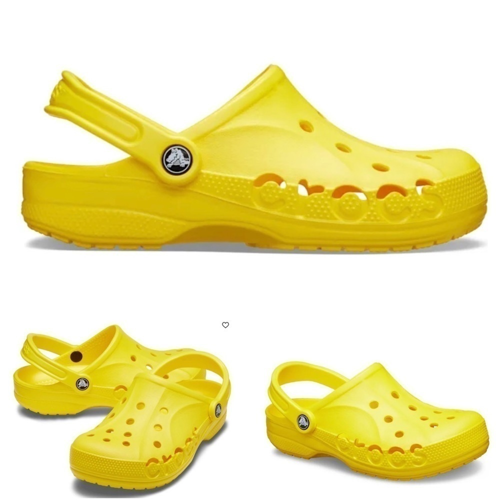 NWT Crocs iconic baya clogs in lemon unisex size W 8 M 6
